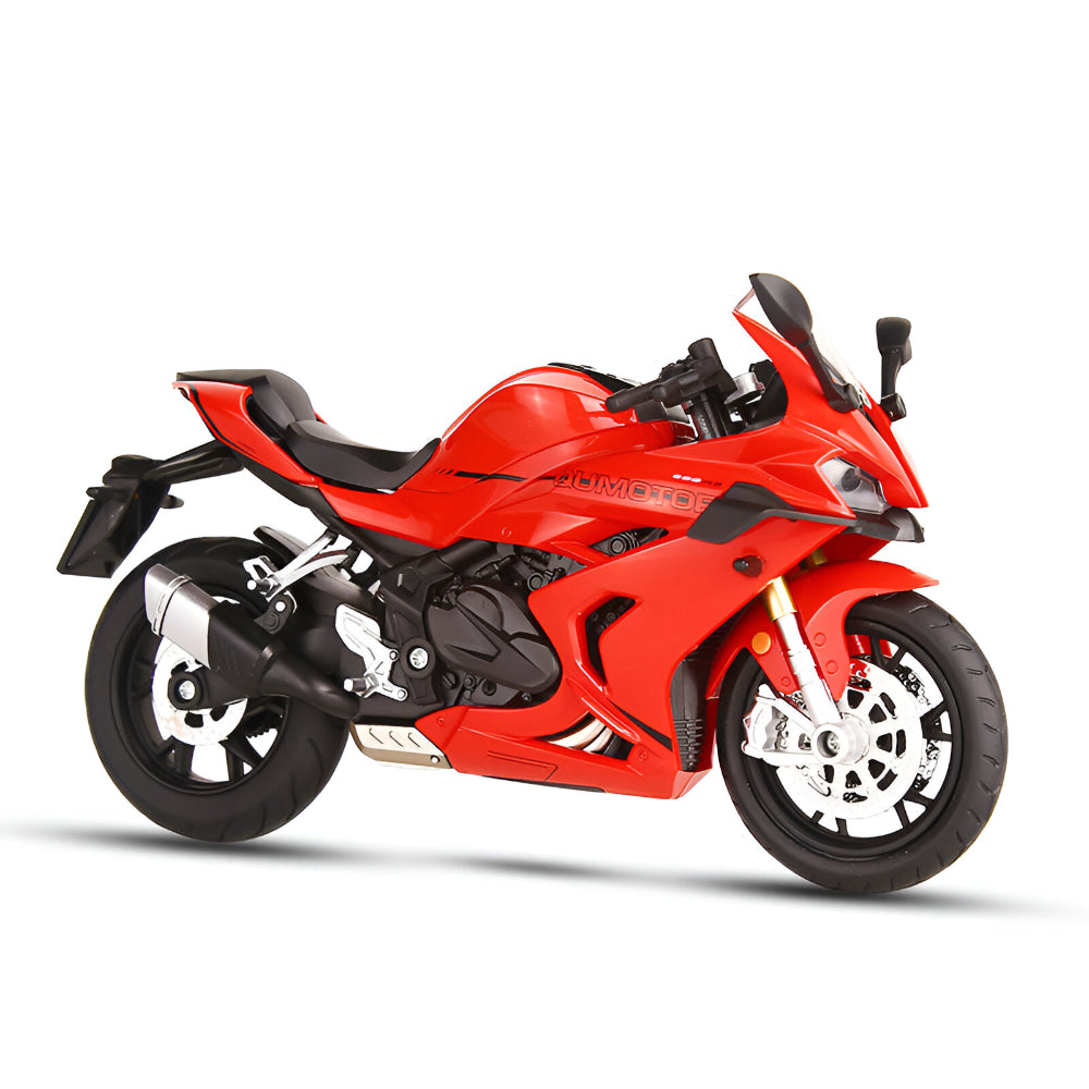 Model motocyklu z odlitku z kovové slitiny v měřítku 1:12, sběratelský exponát