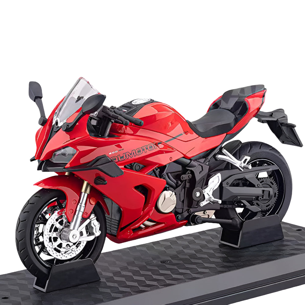 Model motocyklu z odlitku z kovové slitiny v měřítku 1:12, sběratelský exponát