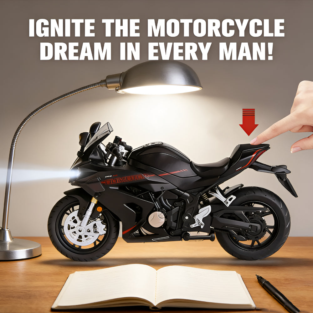 Model motocyklu z odlitku z kovové slitiny v měřítku 1:12, sběratelský exponát