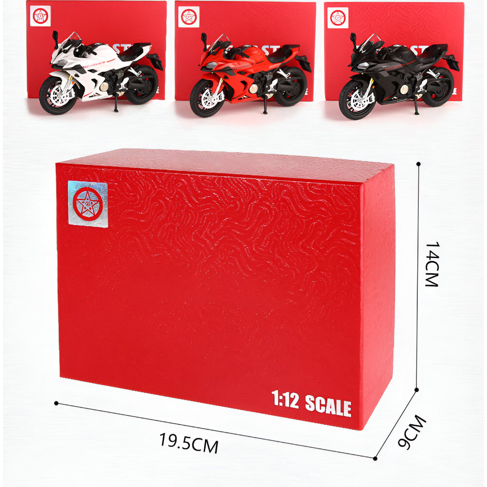 Model motocyklu z odlitku z kovové slitiny v měřítku 1:12, sběratelský exponát