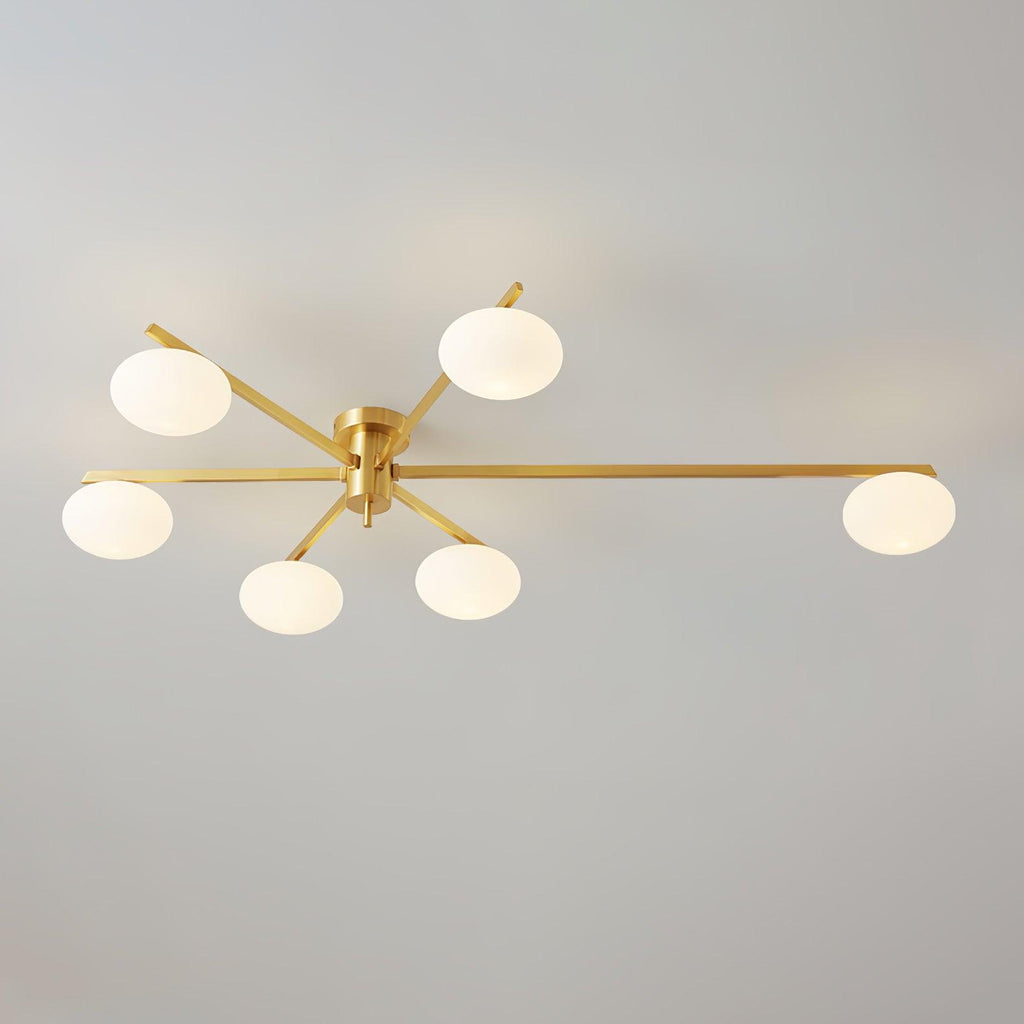 Stropní svítidlo s více rameny LED z kovu, šířka 30 palců | Rosalyssa
