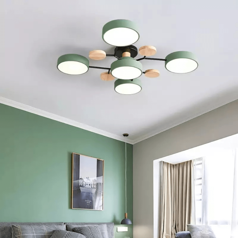 ضوء سقفي LED متعدد الأذرع مع ظلال دائرية، 24 بوصة | روزاليسا