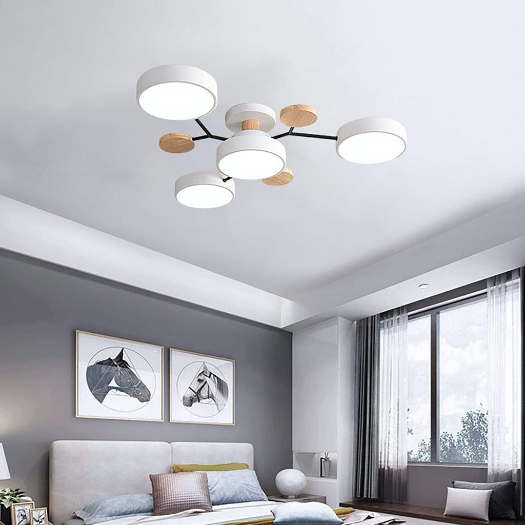 ضوء سقفي LED متعدد الأذرع مع ظلال دائرية، 24 بوصة | روزاليسا