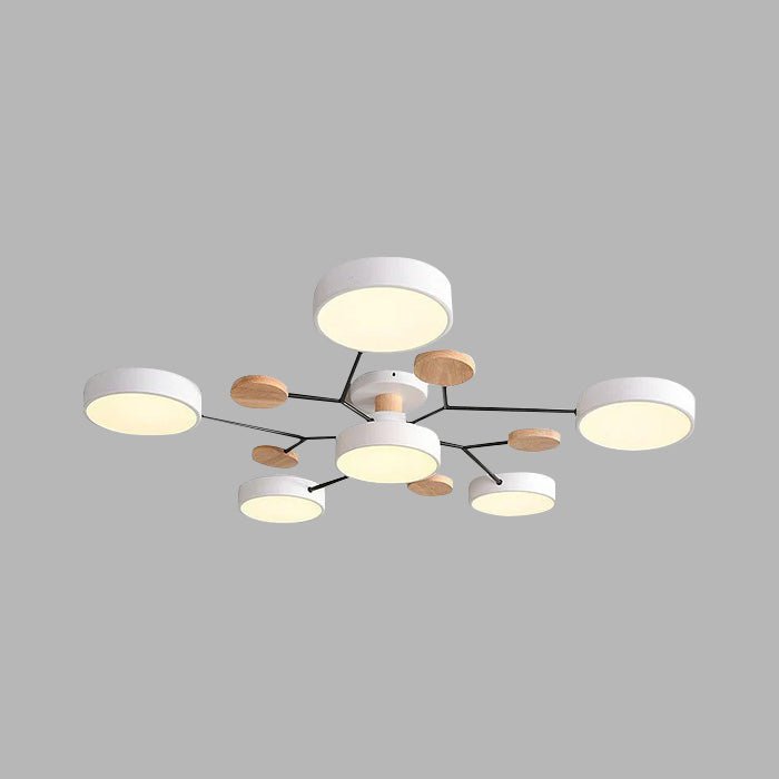 ضوء سقفي LED متعدد الأذرع مع ظلال دائرية، 24 بوصة | روزاليسا