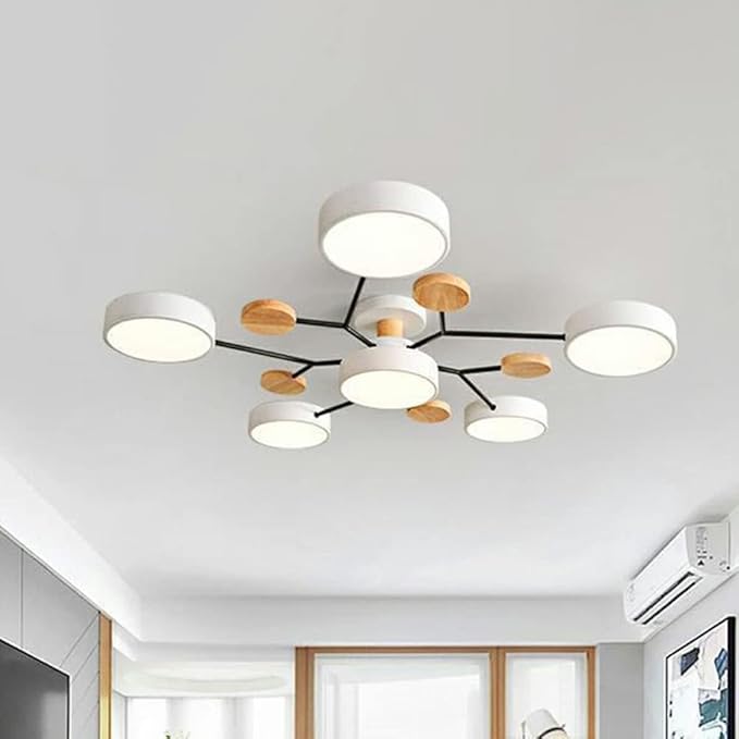 ضوء سقفي LED متعدد الأذرع مع ظلال دائرية، 24 بوصة | روزاليسا