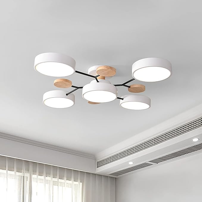 ضوء سقفي LED متعدد الأذرع مع ظلال دائرية، 24 بوصة | روزاليسا