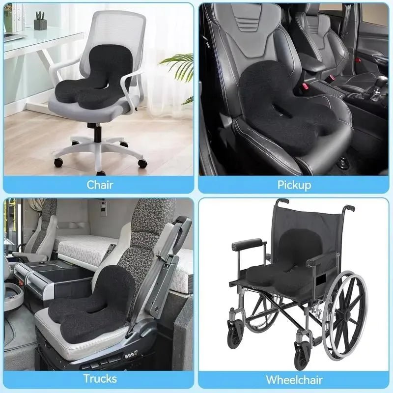 AeroRelief Memory-Schaum Kissen Gegen Ischiasschmerzen Und Für Langfristigen Sitzkomfort