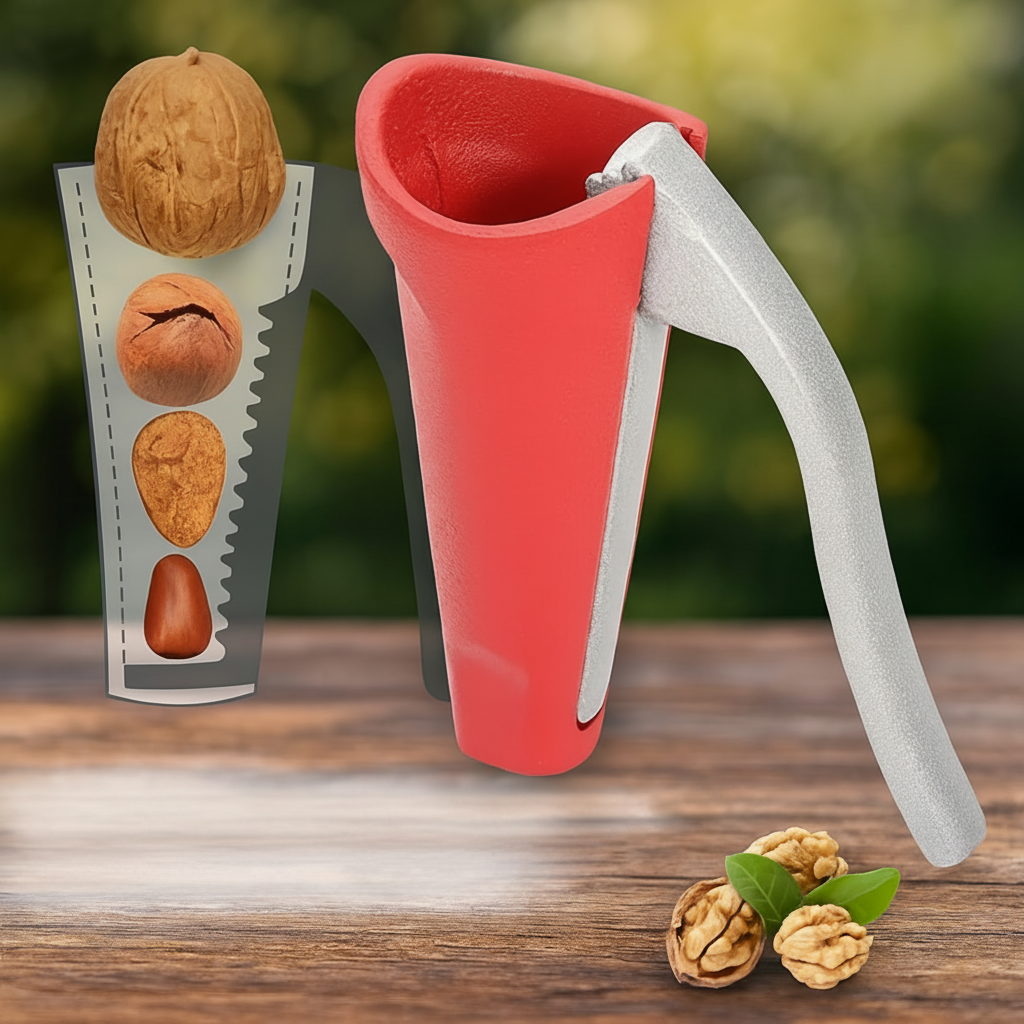Nutcracker With Aluminum Body And Easy Lever Shell Opener