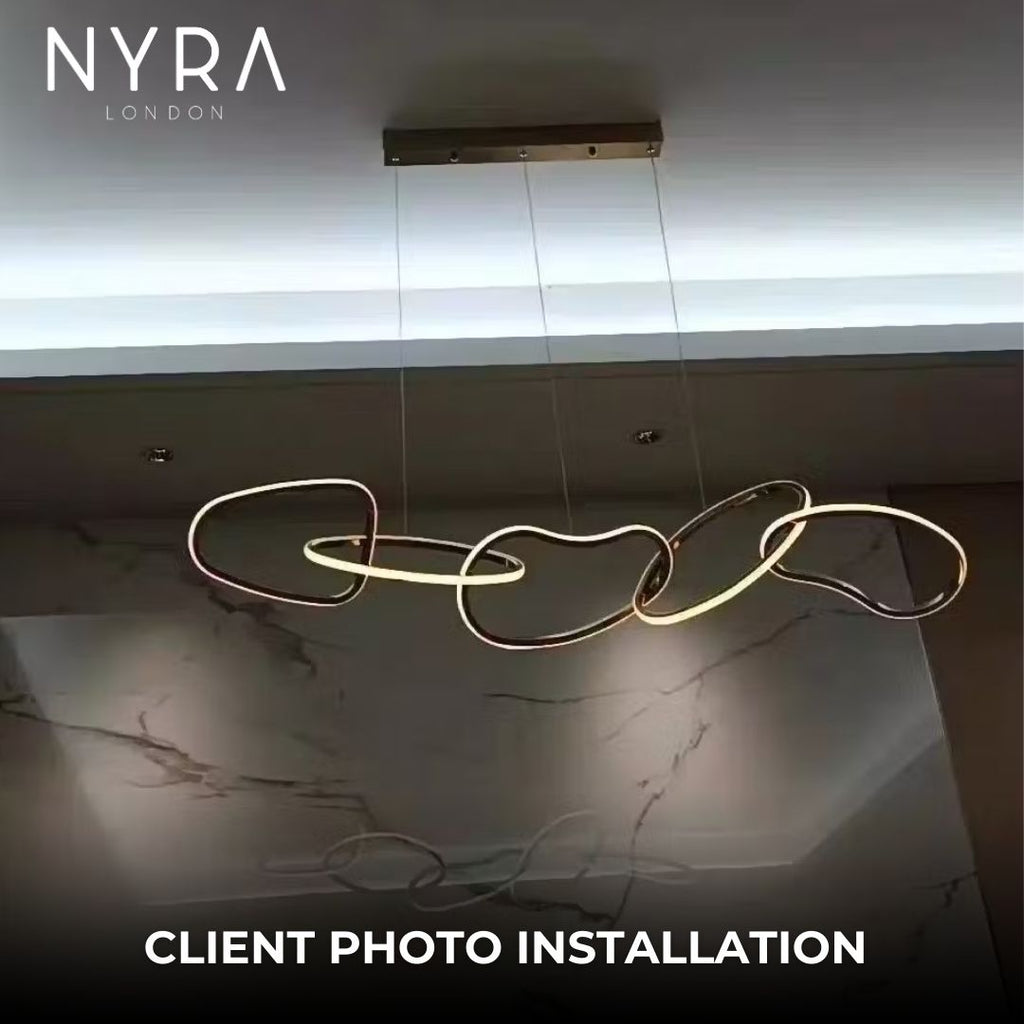 Vela Ring Pendant Light In Rose Gold Or Gold Finish