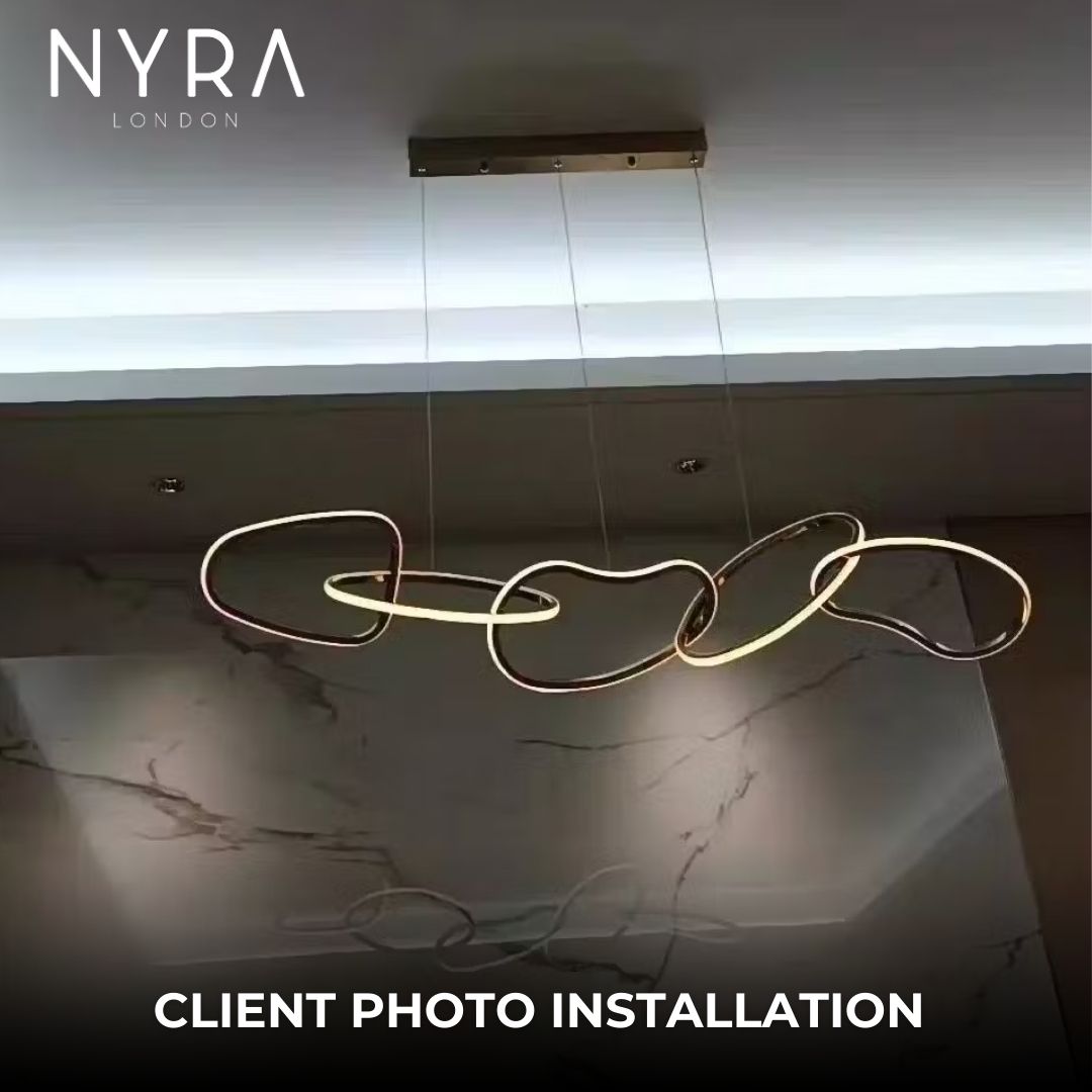 Vela Ring Pendant Light In Rose Gold Or Gold Finish