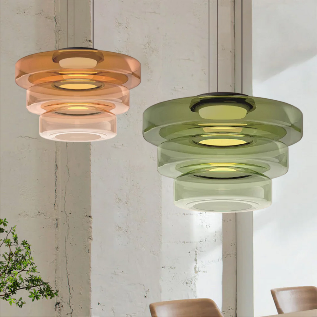 Bauhaus glazen hanglamp voor keuken en eetgedeeltes