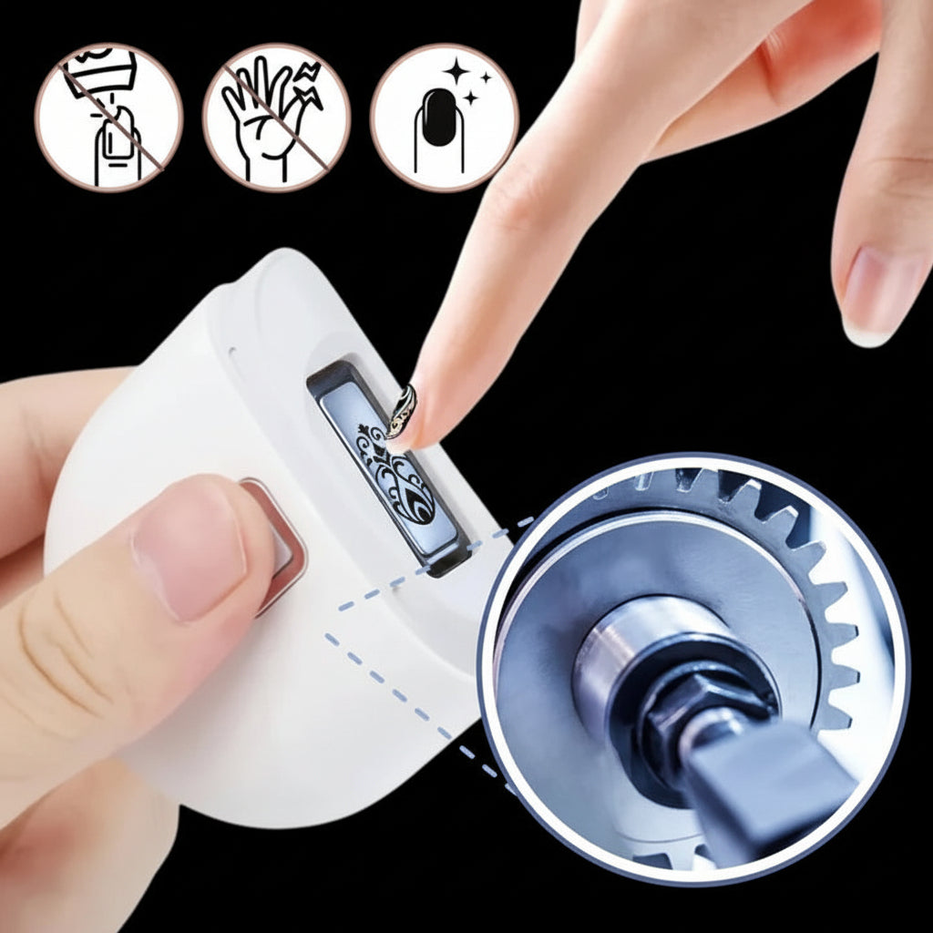 Coupe-ongles électrique rechargeable avec lumière LED pour ongles des mains et des pieds