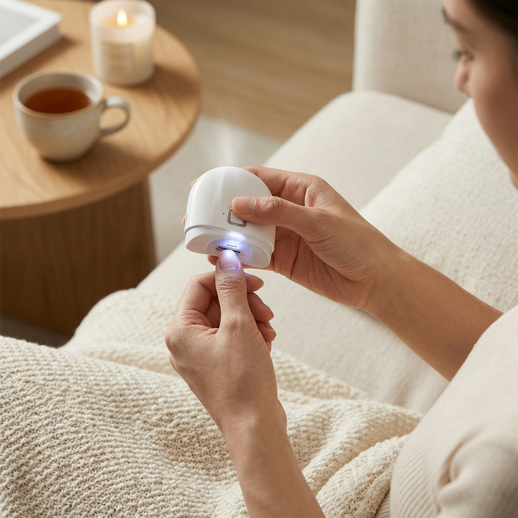 Coupe-ongles électrique rechargeable avec lumière LED pour ongles des mains et des pieds