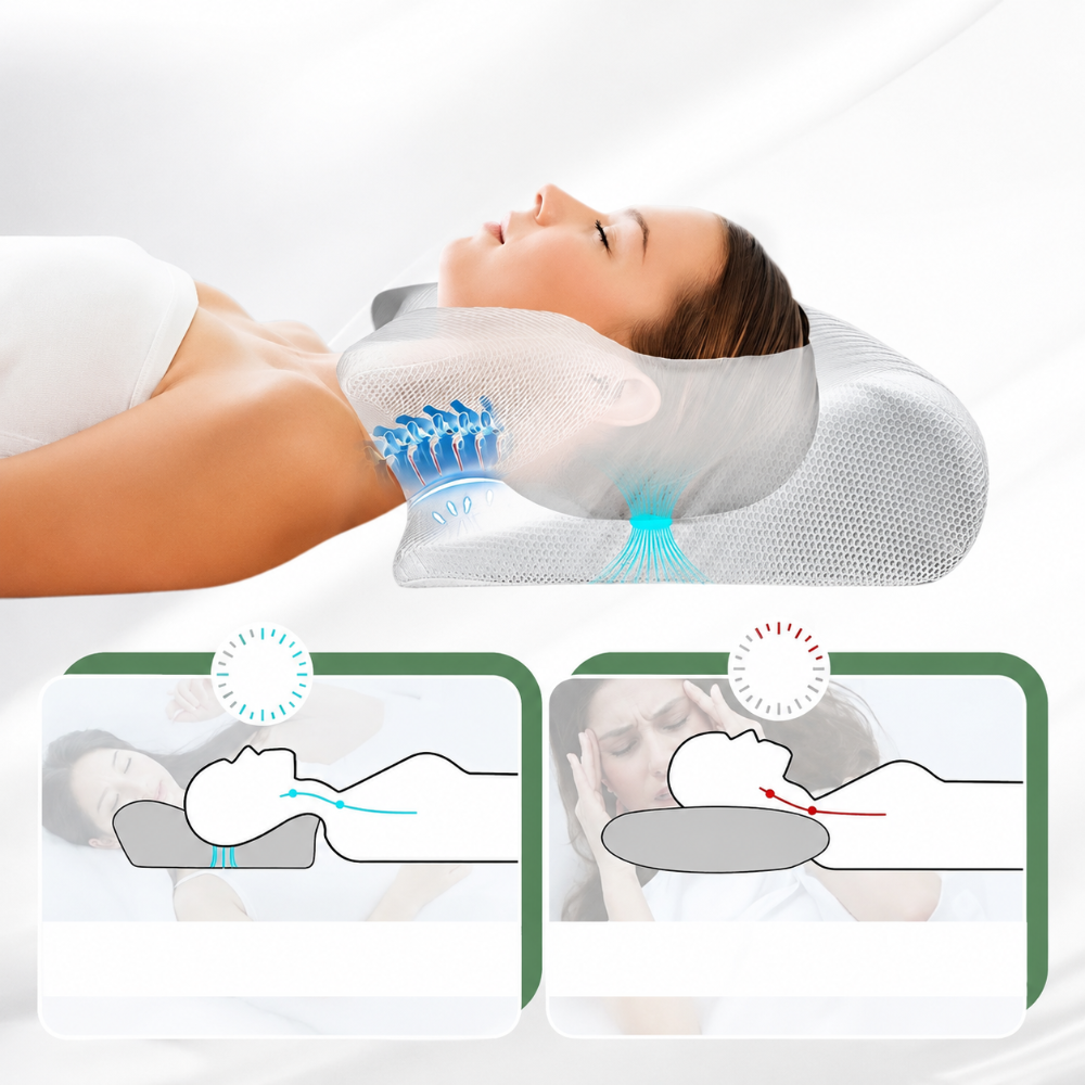 Contour Neck Pillow For Side Back And Stomach Sleep Support