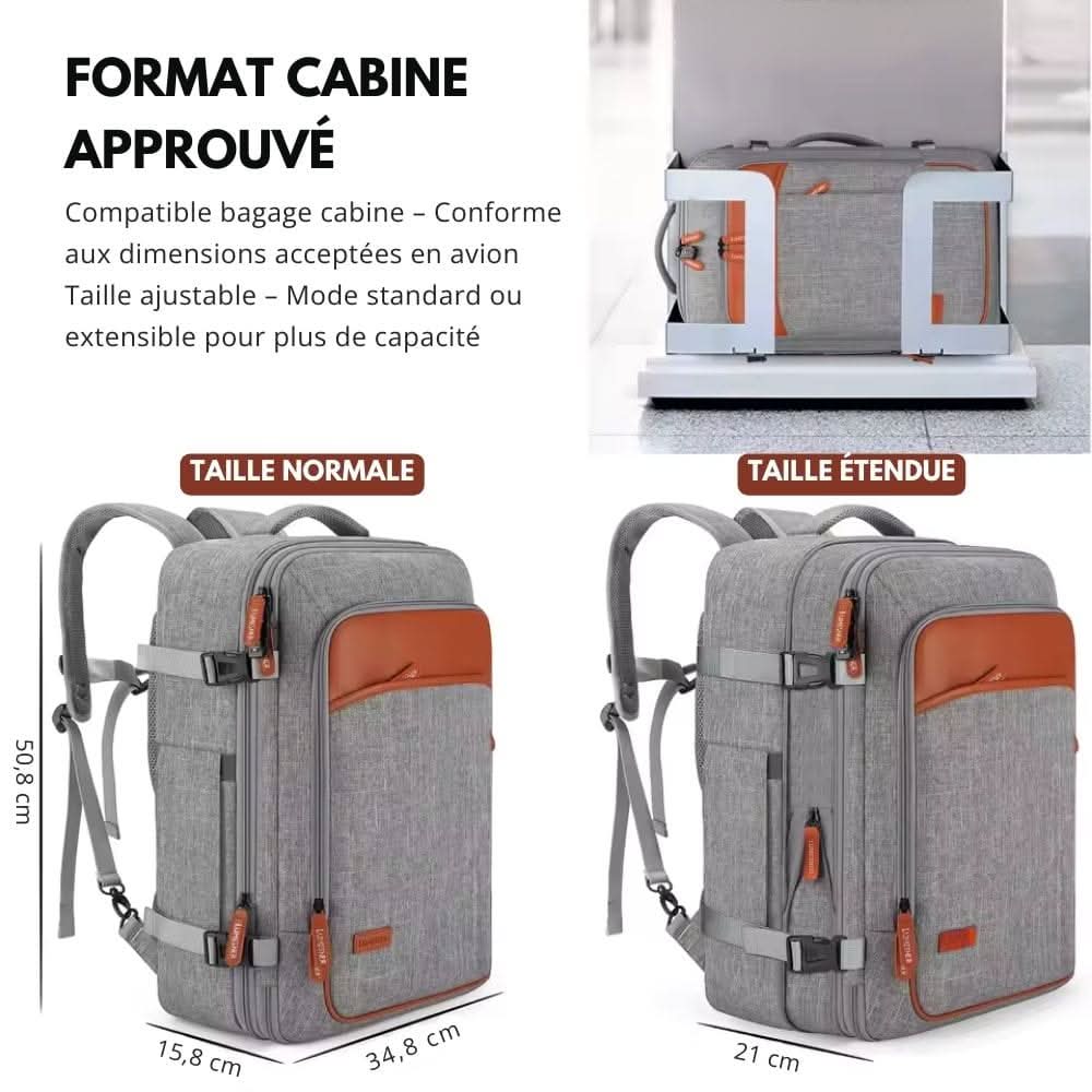 TrailNova Pack Cabin Rucksack mit Schuhfach und USB-Anschluss