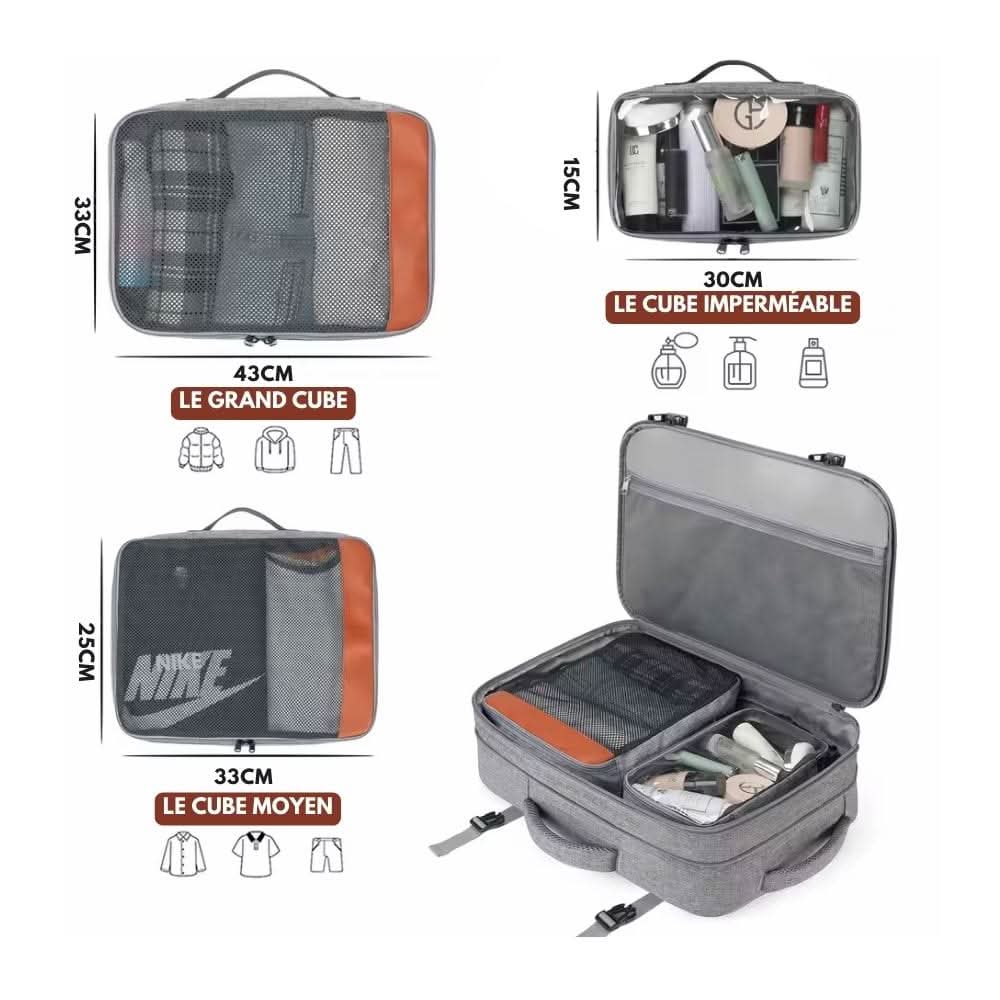 TrailNova Pack Cabin Rucksack mit Schuhfach und USB-Anschluss
