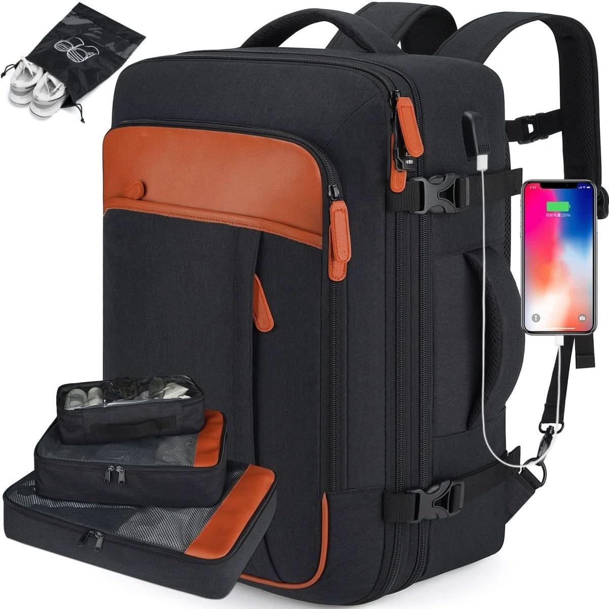 TrailNova Pack Cabin Rucksack mit Schuhfach und USB-Anschluss