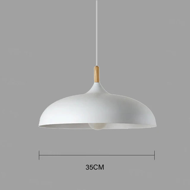 Lámpara de techo con acento de roble y LED cálido para sala de estar y dormitorio