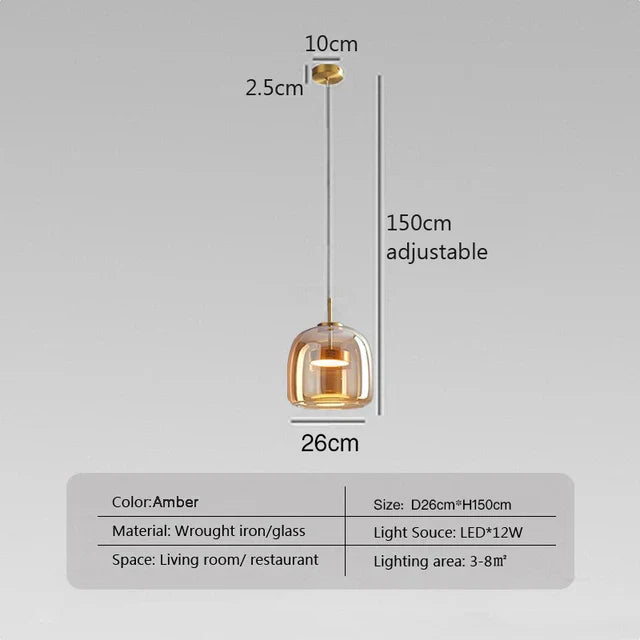 NovaLume Glaslampe mit minimalistischem Design für eine zeitlose Atmosphäre