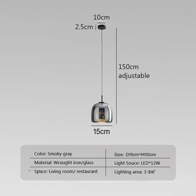 NovaLume Glaslampe mit minimalistischem Design für eine zeitlose Atmosphäre