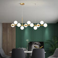 Lampada a sospensione in vetro NordicGlow per cucina, elegante plafoniera nera