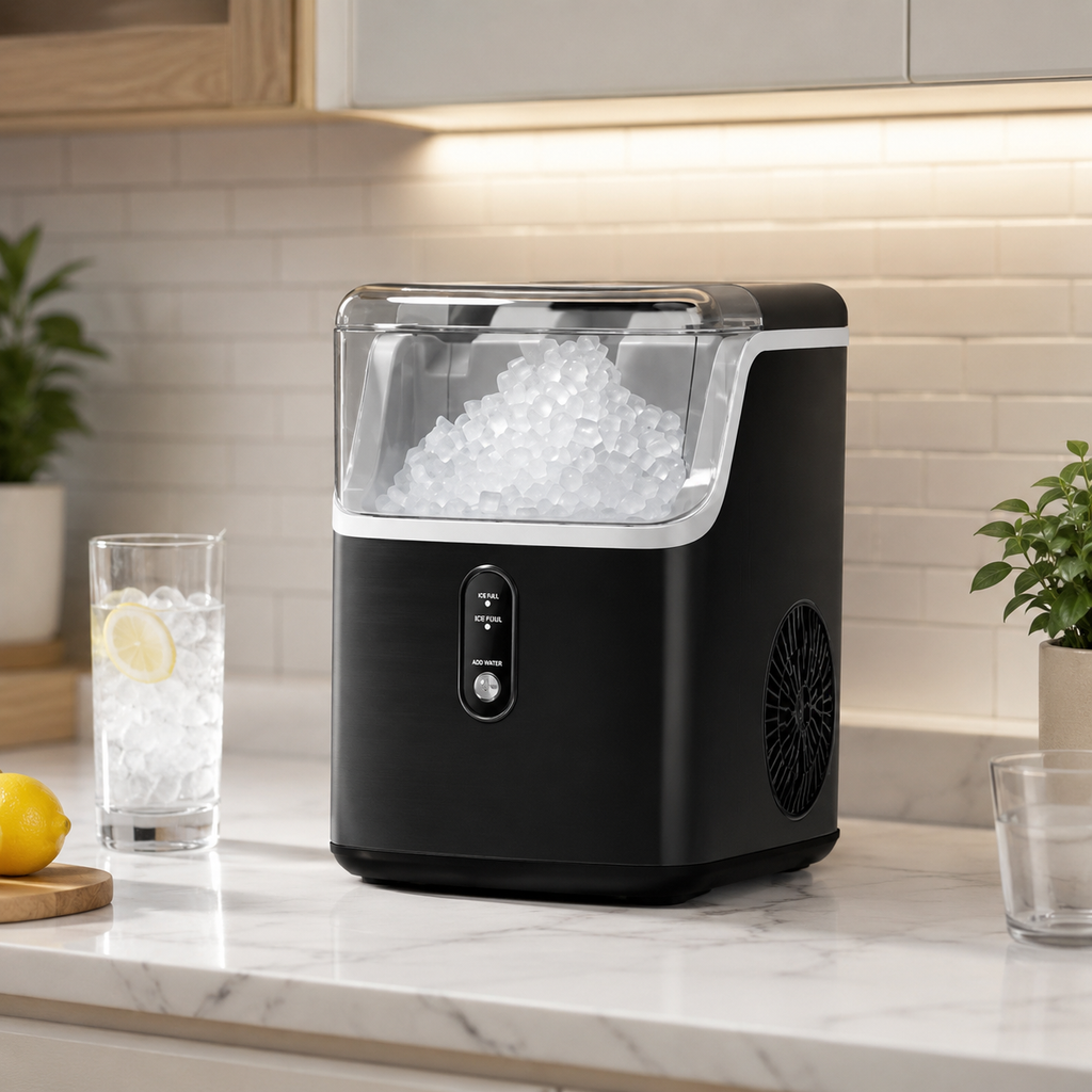 Nugget Ice Maker For Countertops Portable Compact Ice Machine