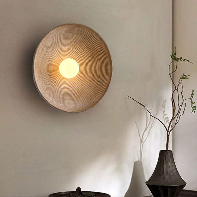 Japonské dřevěné nástěnné světlo s minimalistickým zenovým stylem