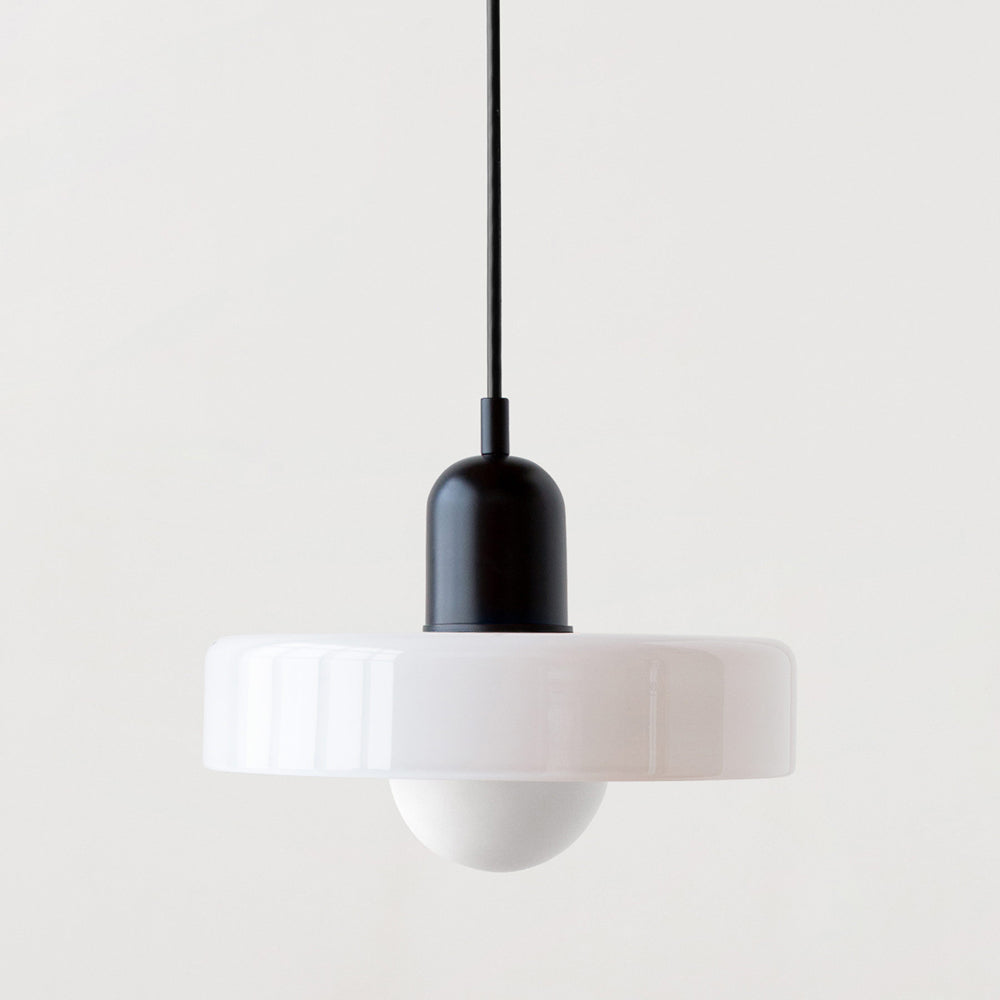 Lampada a sospensione nordica con aspetto in vetro retrò per spazi moderni e colorati