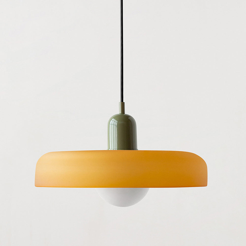 Lampada a sospensione nordica con aspetto in vetro retrò per spazi moderni e colorati