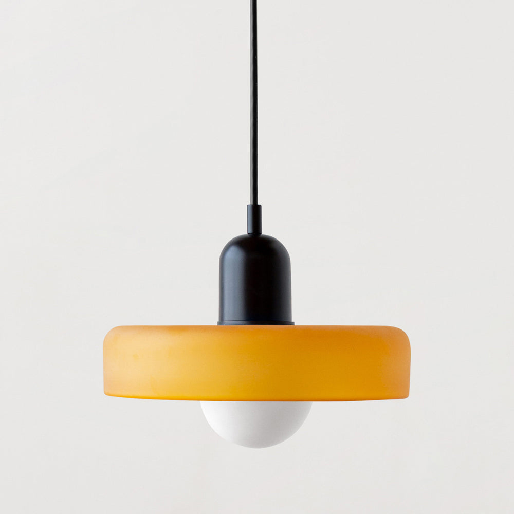 Lampada a sospensione nordica con aspetto in vetro retrò per spazi moderni e colorati