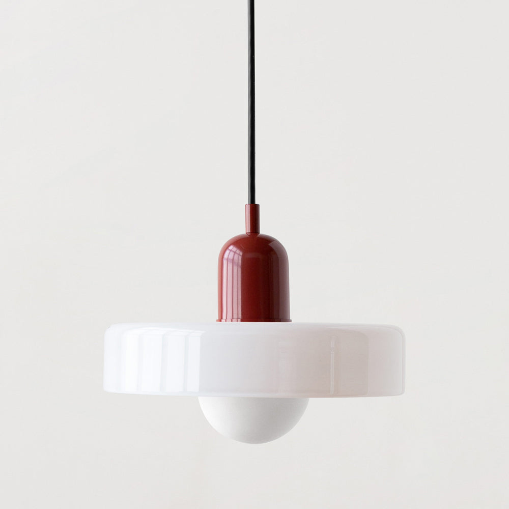 Lampada a sospensione nordica con aspetto in vetro retrò per spazi moderni e colorati