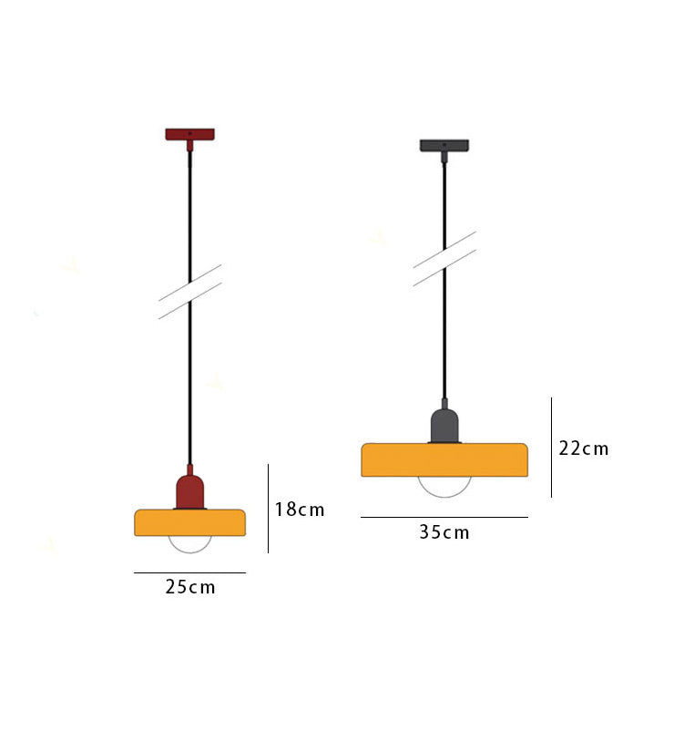 Lampada a sospensione nordica con aspetto in vetro retrò per spazi moderni e colorati