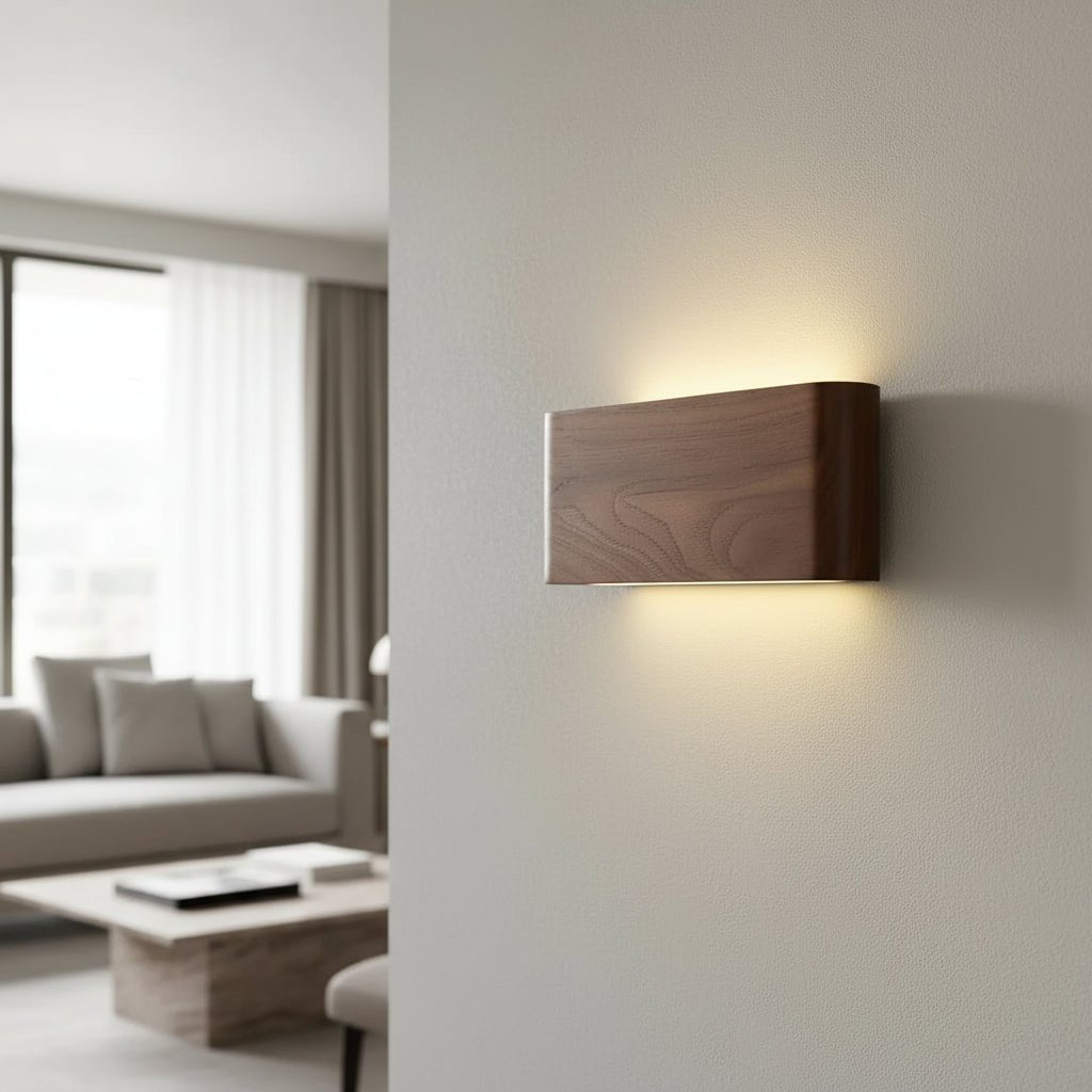 ArborLum Moderne Houten Wandlamp Met Drie Kleurenstanden