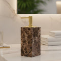 Aurea Bath Essentials With Dark Marble Accents For Elegant Spaces