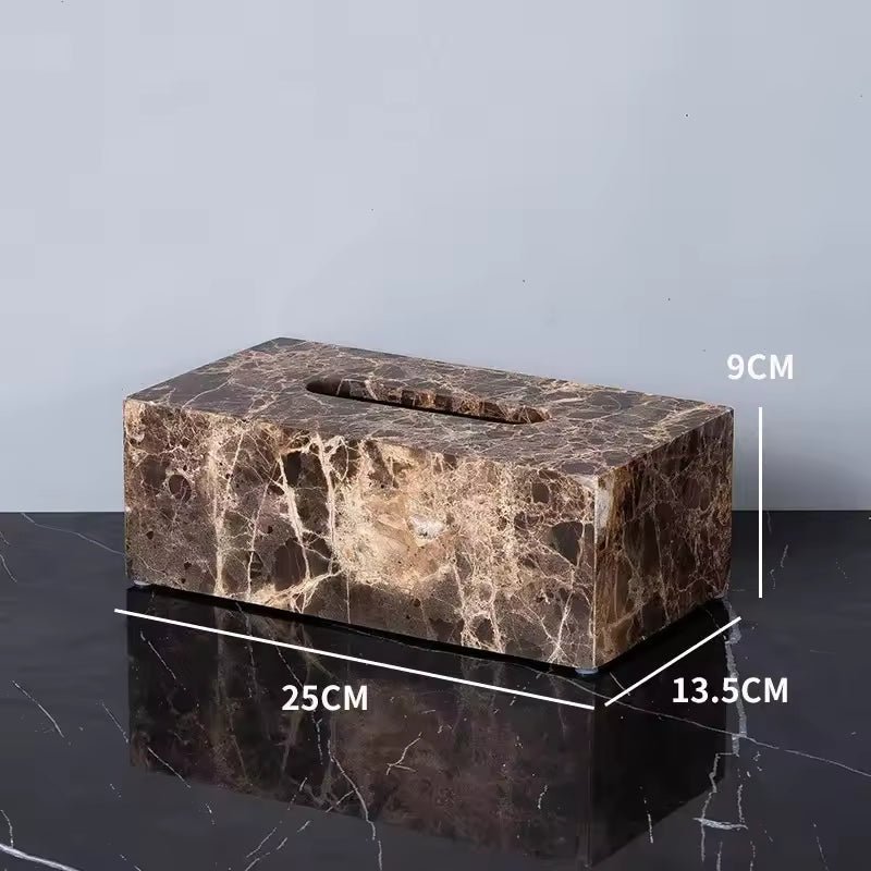 Aurea Bath Essentials With Dark Marble Accents For Elegant Spaces