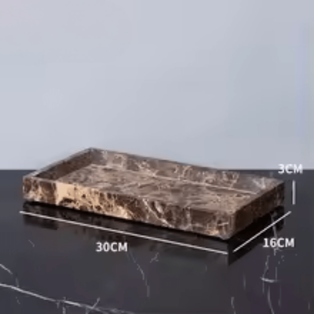 Aurea Bath Essentials With Dark Marble Accents For Elegant Spaces