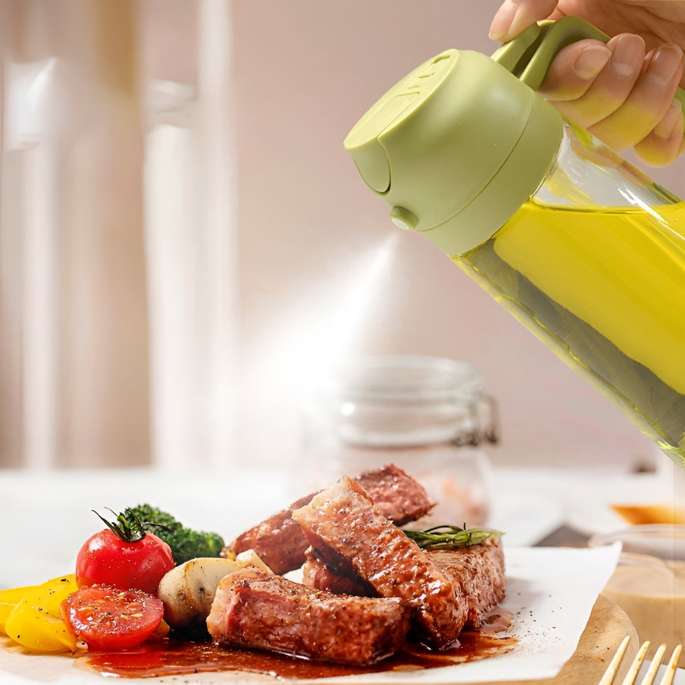Glass Oil Dispenser And Sprayer For Kitchen, Refillable Spray Bottle