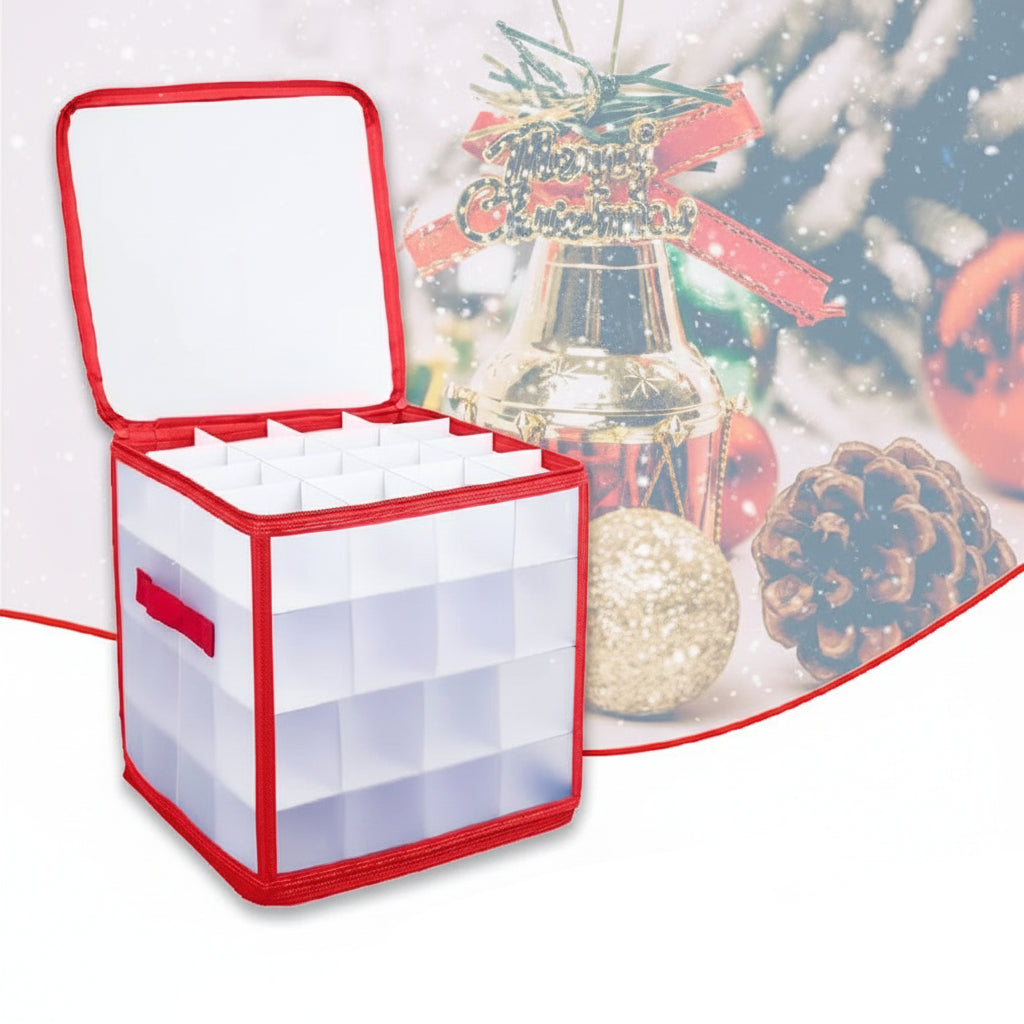 Scatola trasparente in plastica per decorazioni natalizie