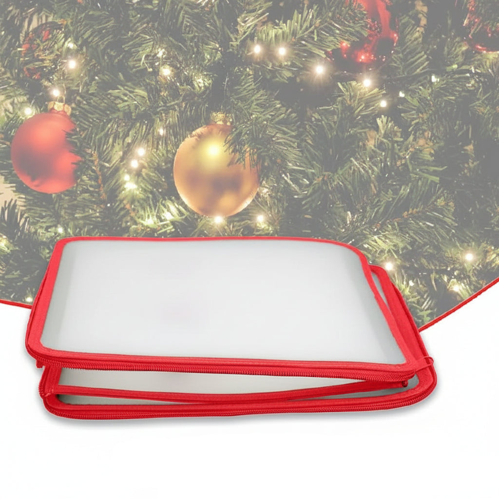 Scatola trasparente in plastica per decorazioni natalizie