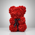 Rose Bear Gift For Mother's Day With Artificial Flower Teddy Decor