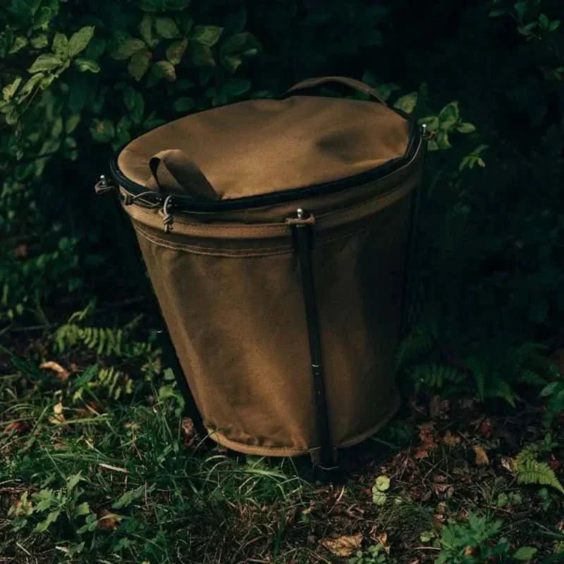 TrailNest hopfällbar campingkorg med oxfordtyg och 20 liters kapacitet, PVC-foder