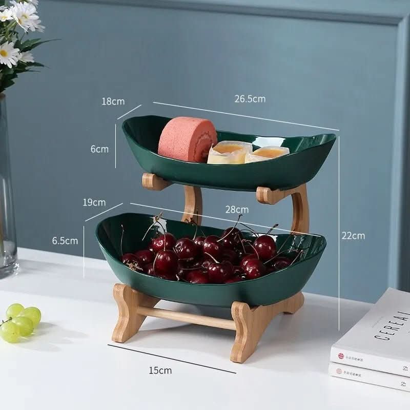 Asteria Home Etagere Two- and Three-Tier Fruit Bowl and Metal Storage Shelf