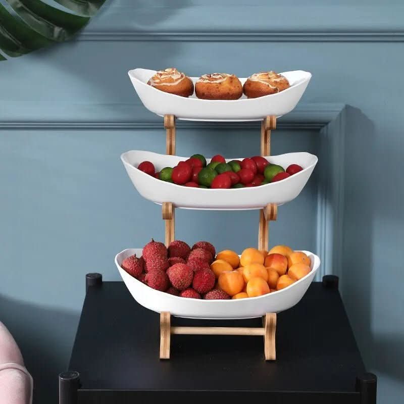 Asteria Home Etagere Two- and Three-Tier Fruit Bowl and Metal Storage Shelf