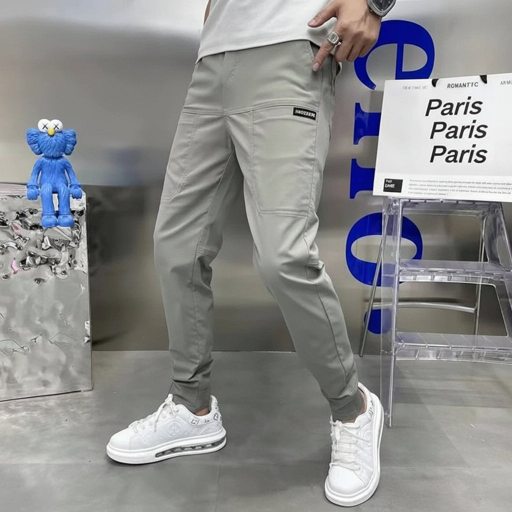 Pánské slim fit cargo kalhoty s více kapsami a strečem
