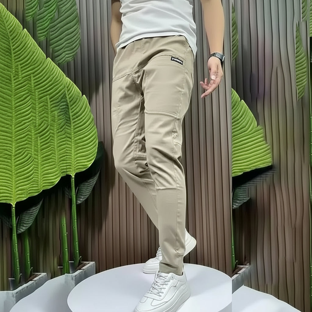 Pánské slim fit cargo kalhoty s více kapsami a strečem