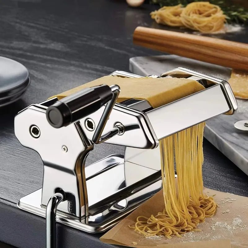 PastaCraft Hand Crank Pasta Machine With Seven Adjustable Thickness Settings