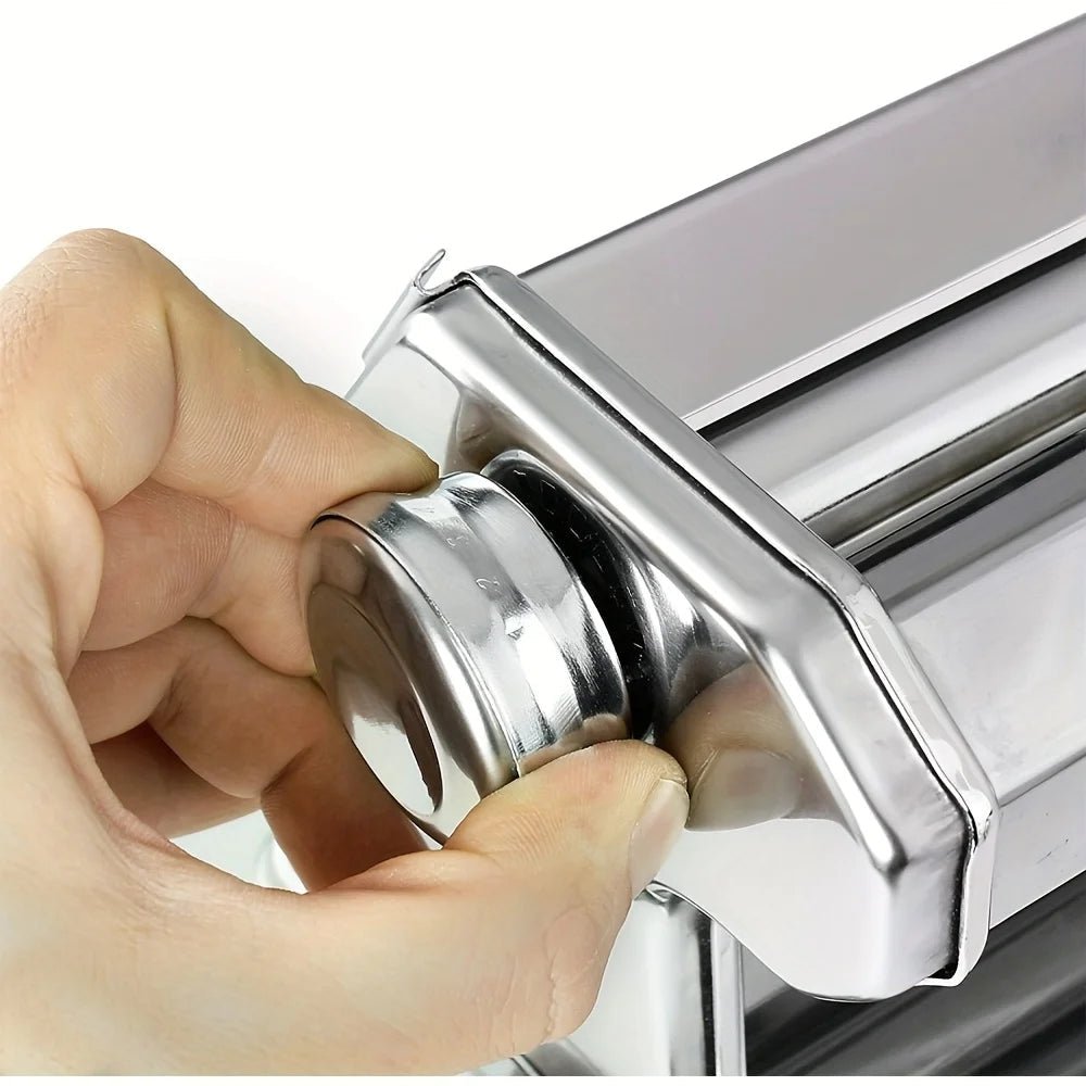 PastaCraft Hand Crank Pasta Machine With Seven Adjustable Thickness Settings