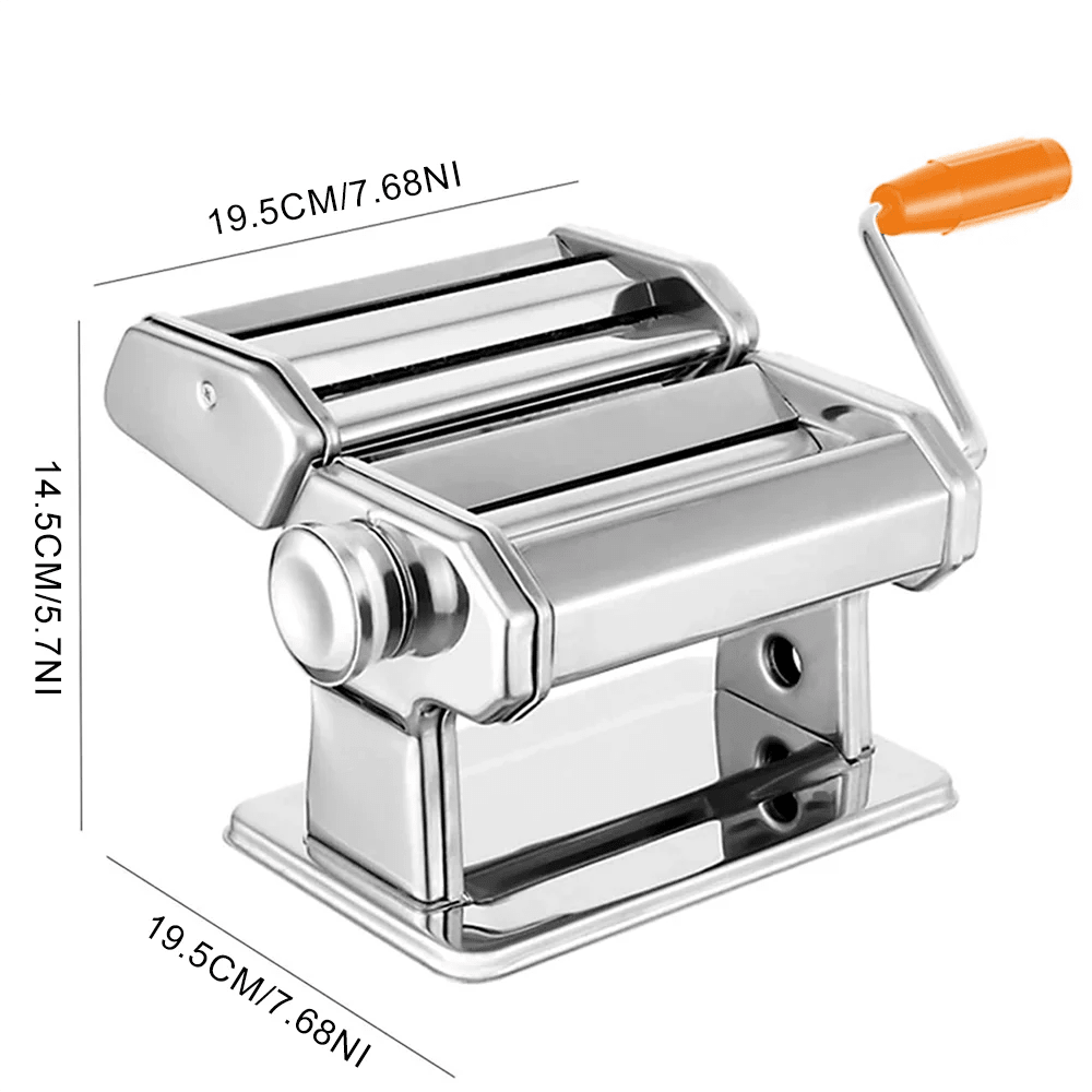 PastaCraft Hand Crank Pasta Machine With Seven Adjustable Thickness Settings