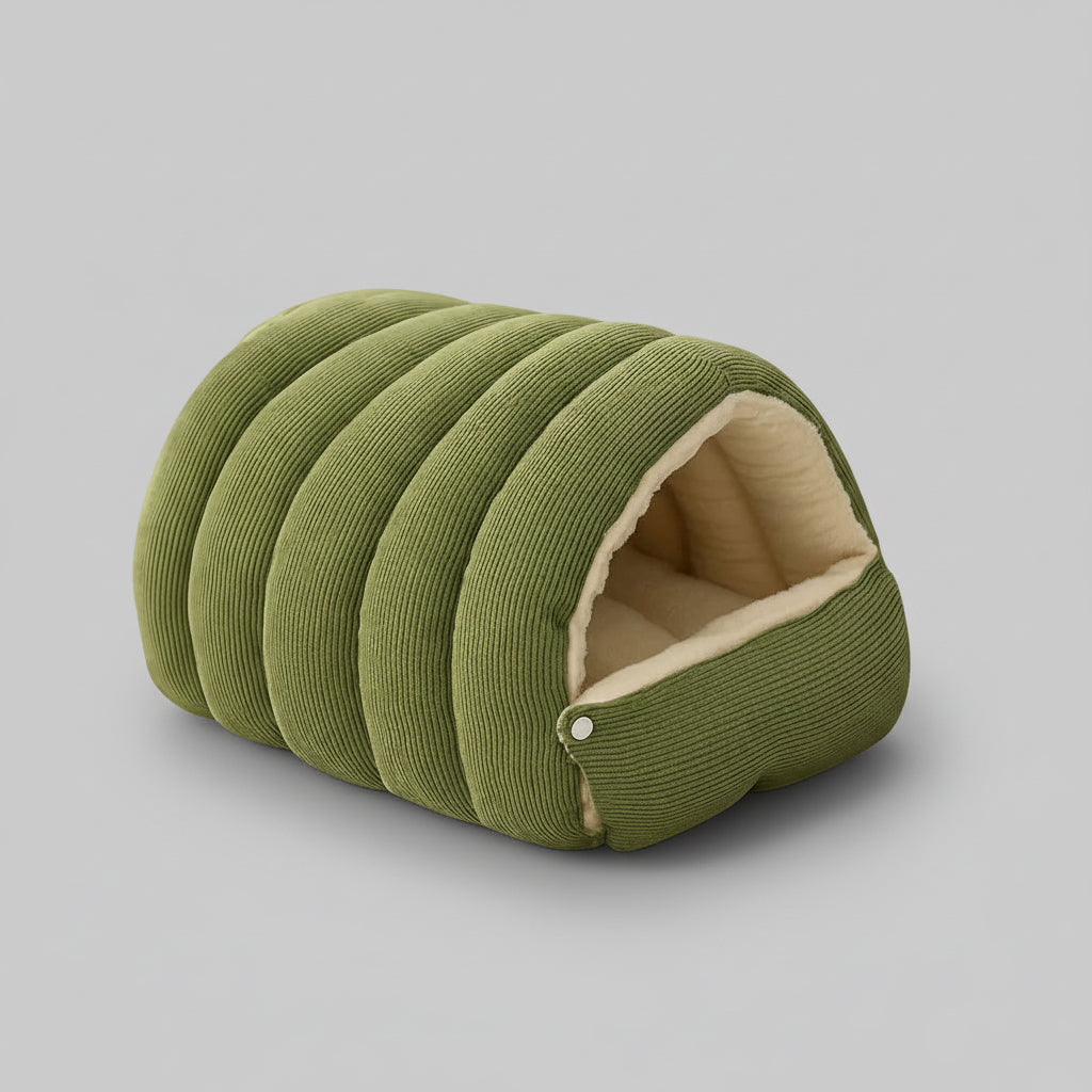 Cozy Plush Cat Cave Bed For Warm Indoor Sleeping And Relaxation