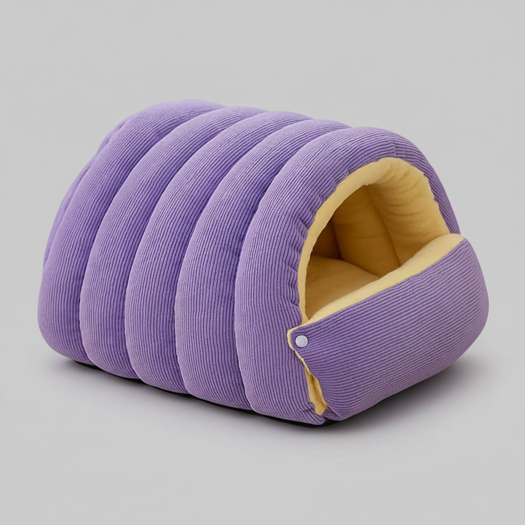 Cozy Plush Cat Cave Bed For Warm Indoor Sleeping And Relaxation
